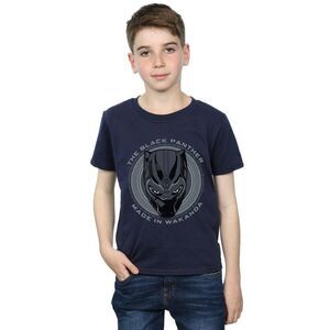 Black Panther Boys Made In Wakanda Cotton T-Shirt / Navy Blue